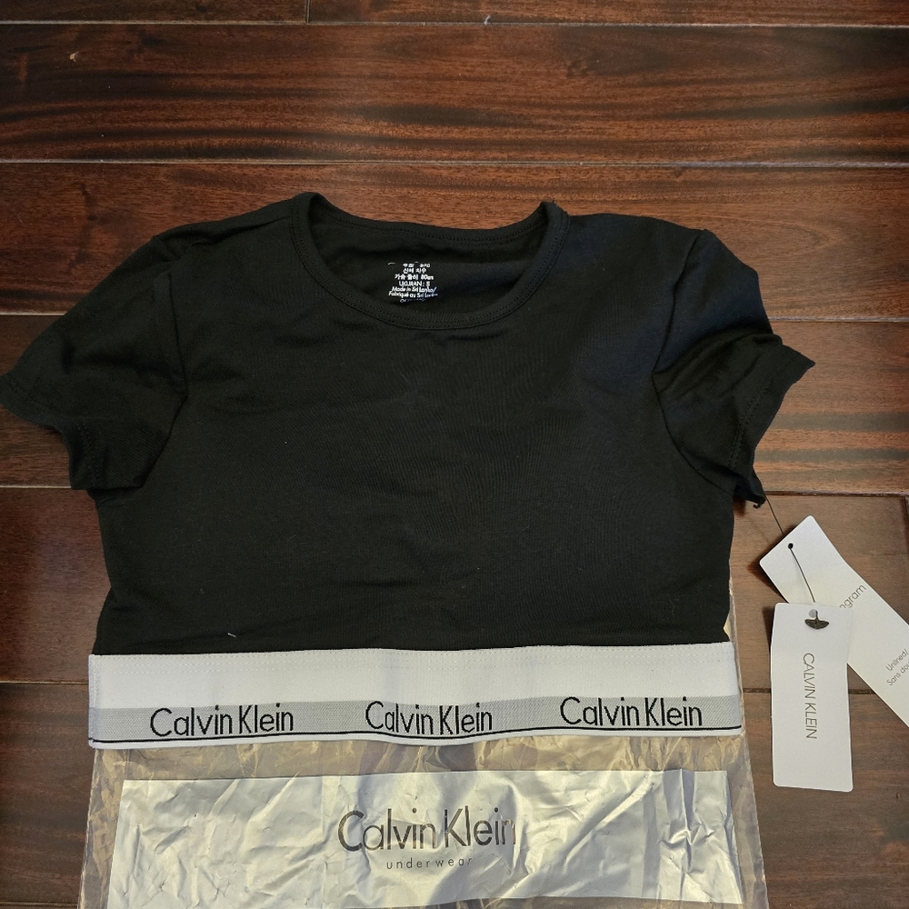 Calvin Klein Women's Black Bralette T-shirt